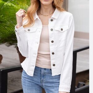 Womens white denim jacket